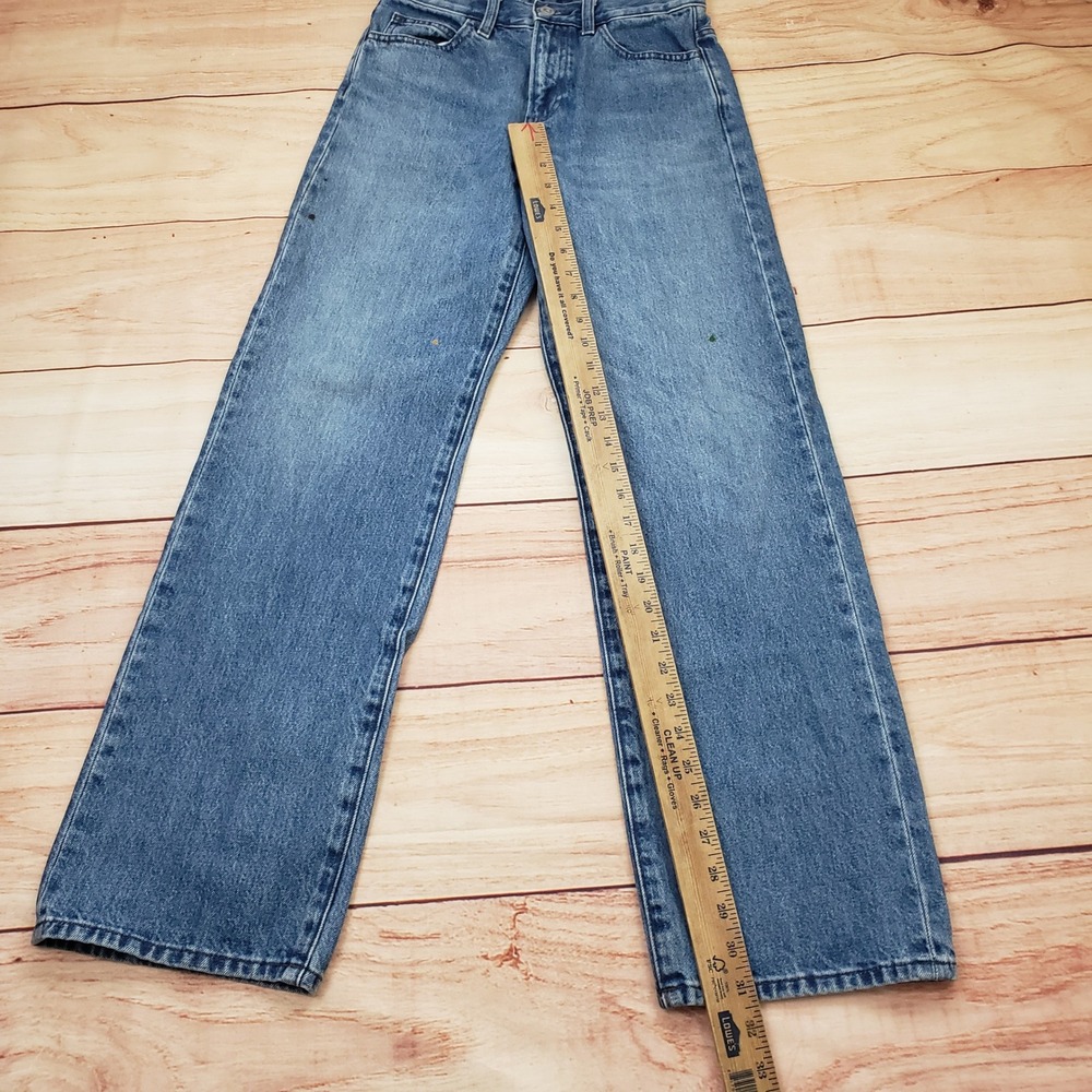 JW Anderson Uniqlo Jeans Womens 26x31 Wide Straight Leg Jeans Blue Denim - Picture 8 of 12